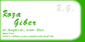 roza giber business card